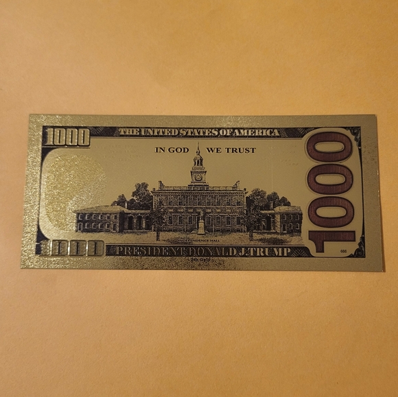 Donald Trump Gold Foil Novelty Note - Picture 2 of 2